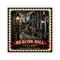Beacon Hill Sticker — Vintage Boston Landmark Kiss-Cut Sticker