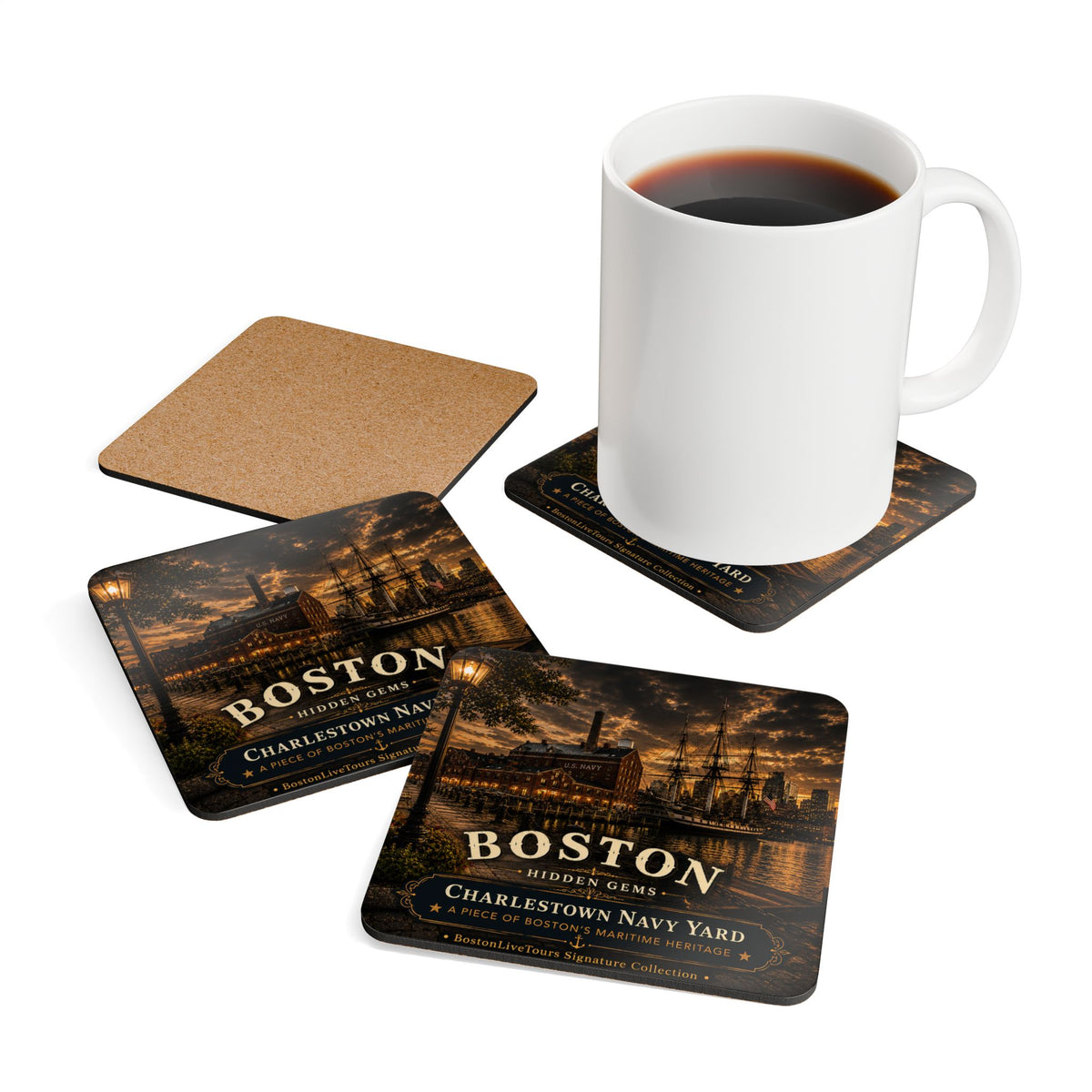 Charles Town Navy Yard-Back Coaster — Vintage  Design