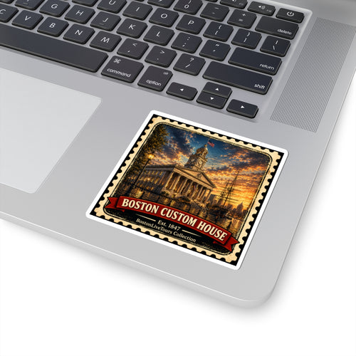 Boston Custom House— Vintage Boston Landmark Kiss-Cut Sticker