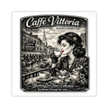 Caffee Vittoria red lipstick Sticker — Vintage Boston Landmark Kiss-Cut Sticker
