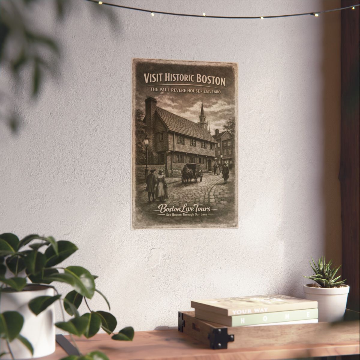 Boston, MA Paul Revere House– 12×18 Matte Poster – Historic Wall Art”