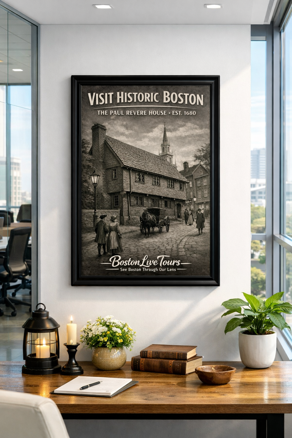 Boston, MA Paul Revere House– 12×18 Matte Poster – Historic Wall Art”