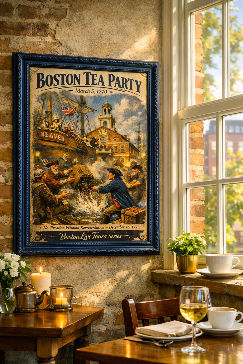 North End, Boston Boston Tea Party– 12×18 Matte Poster – Historic Wall Art”