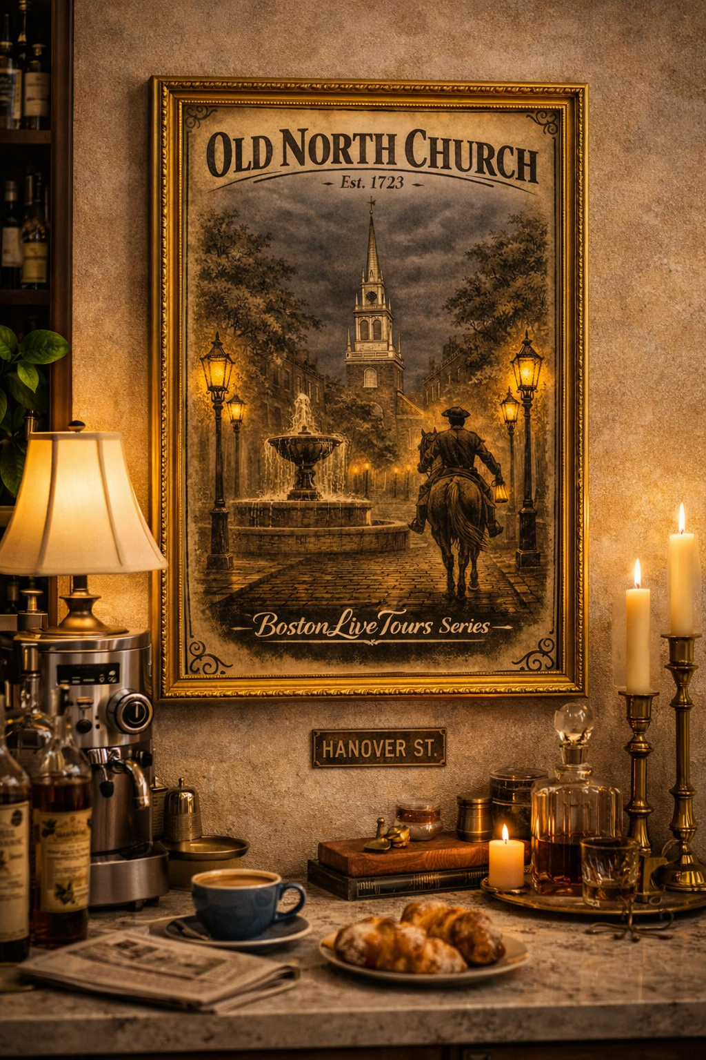 North End, Boston Old North Church– 12×18 Matte Poster – Historic Wall Art”