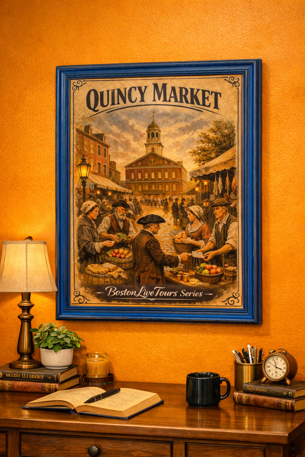 Boston, MA Quincy Market– 12×18 Matte Poster – Historic Wall Art”