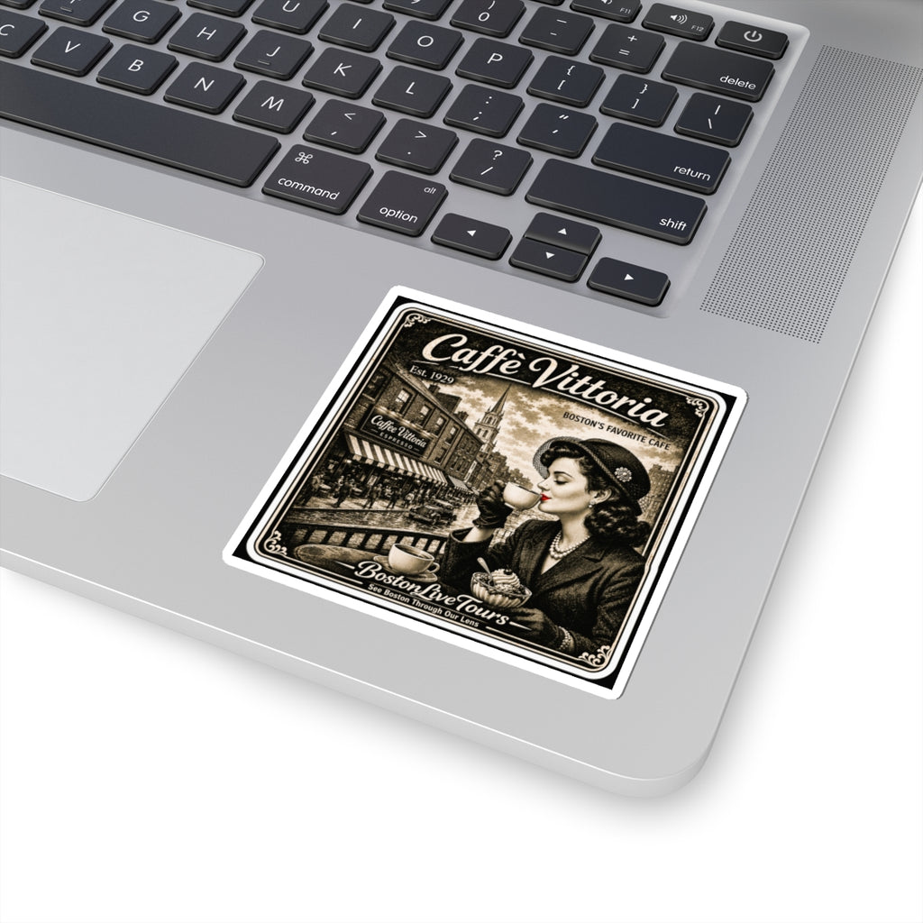 Caffe Vittoria— Vintage Boston Landmark Kiss-Cut Sticker